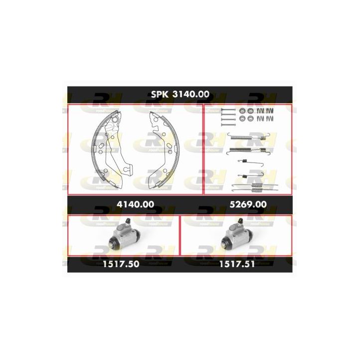 Stabdžių rinkinys, būgniniai stabdžiai ROADHOUSE SPK 3140.00