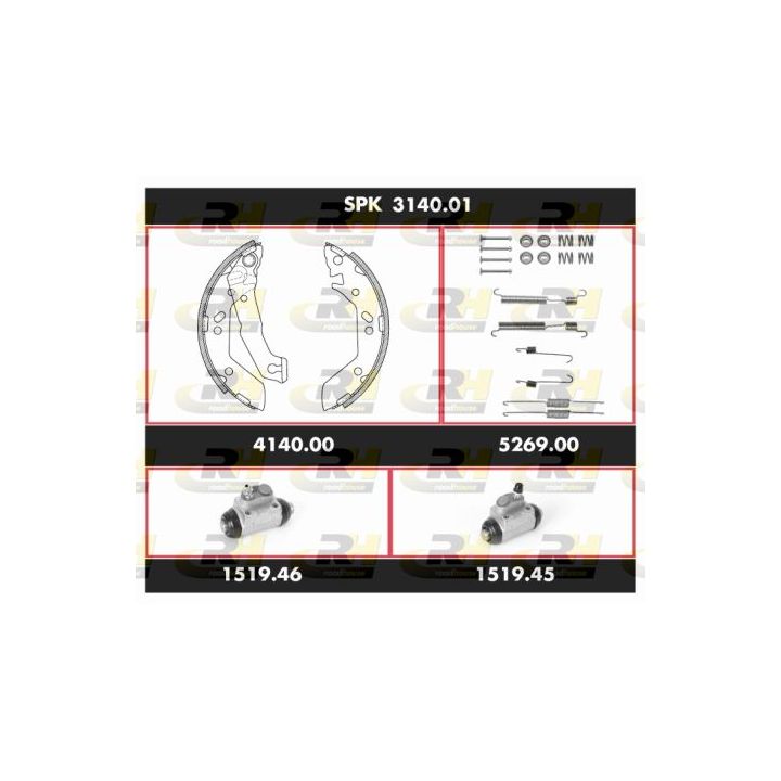 Stabdžių rinkinys, būgniniai stabdžiai ROADHOUSE SPK 3140.01