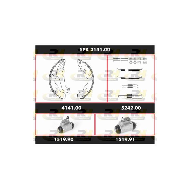 Stabdžių rinkinys, būgniniai stabdžiai ROADHOUSE SPK 3141.00