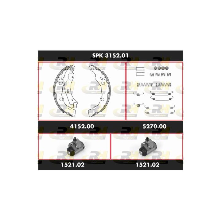 Stabdžių rinkinys, būgniniai stabdžiai ROADHOUSE SPK 3152.01