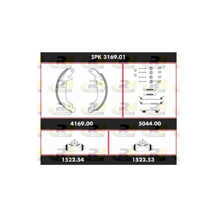 Stabdžių rinkinys, būgniniai stabdžiai ROADHOUSE SPK 3169.01