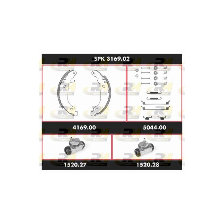 Stabdžių rinkinys, būgniniai stabdžiai ROADHOUSE SPK 3169.02