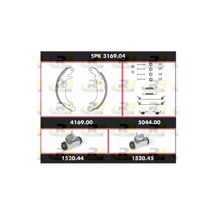 Stabdžių rinkinys, būgniniai stabdžiai ROADHOUSE SPK 3169.04