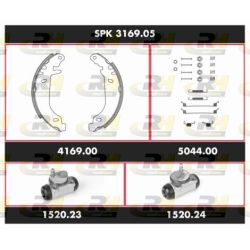 Stabdžių rinkinys, būgniniai stabdžiai ROADHOUSE SPK 3169.05