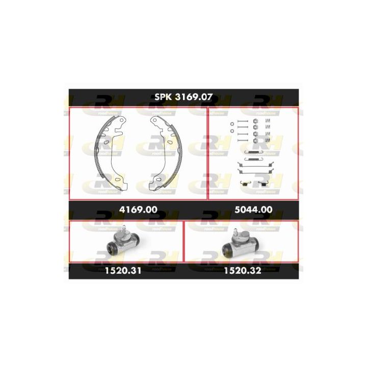 Stabdžių rinkinys, būgniniai stabdžiai ROADHOUSE SPK 3169.07