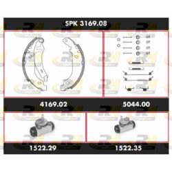 Stabdžių rinkinys, būgniniai stabdžiai ROADHOUSE SPK 3169.08