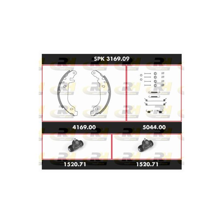 Stabdžių rinkinys, būgniniai stabdžiai ROADHOUSE SPK 3169.09