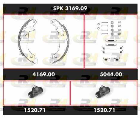 Stabdžių rinkinys, būgniniai stabdžiai ROADHOUSE SPK 3169.09