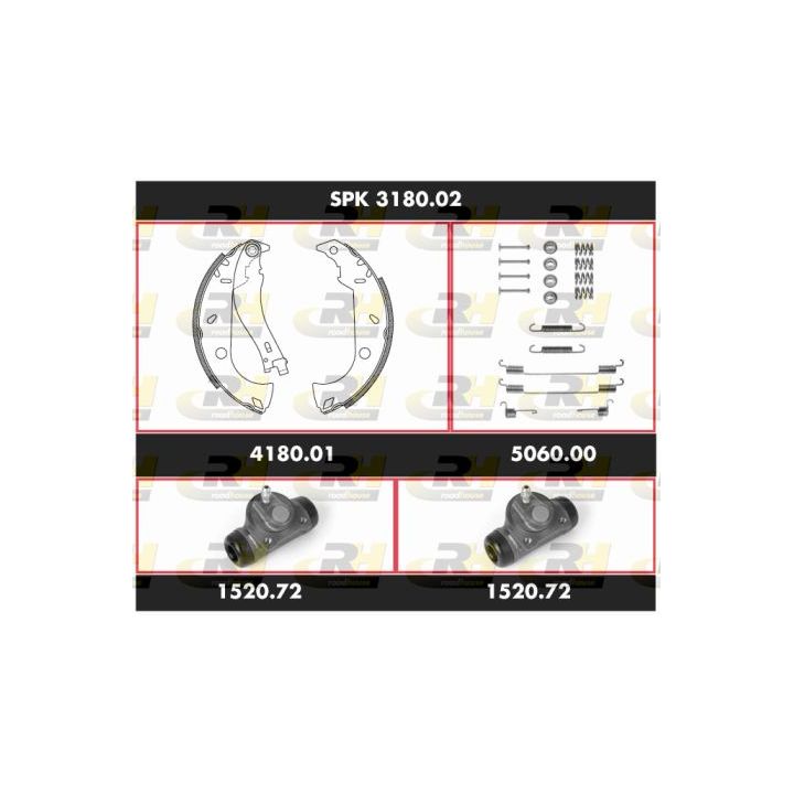 Stabdžių rinkinys, būgniniai stabdžiai ROADHOUSE SPK 3180.02
