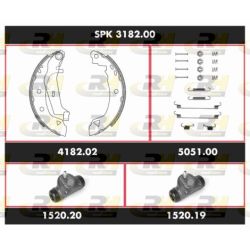 Stabdžių rinkinys, būgniniai stabdžiai ROADHOUSE SPK 3182.00