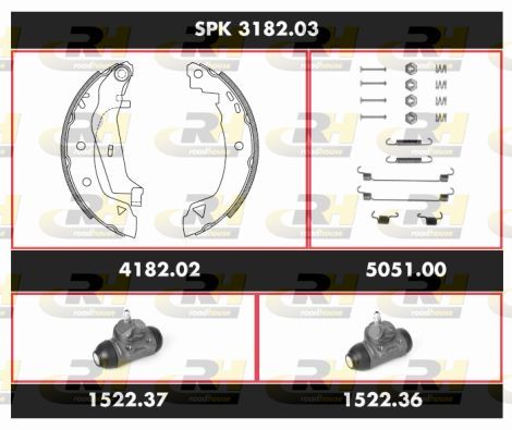 Stabdžių rinkinys, būgniniai stabdžiai ROADHOUSE SPK 3182.03