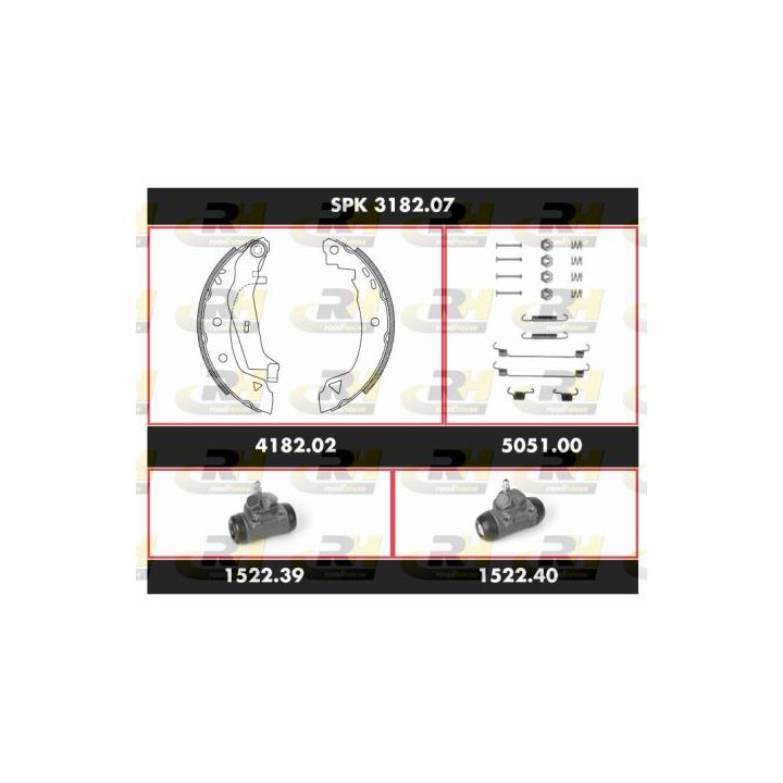 Stabdžių rinkinys, būgniniai stabdžiai ROADHOUSE SPK 3182.07