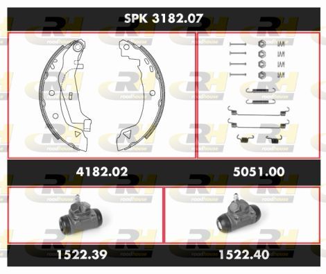Stabdžių rinkinys, būgniniai stabdžiai ROADHOUSE SPK 3182.07