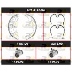 Stabdžių rinkinys, būgniniai stabdžiai ROADHOUSE SPK 3187.03