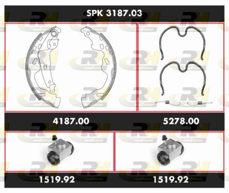 Stabdžių rinkinys, būgniniai stabdžiai ROADHOUSE SPK 3187.03