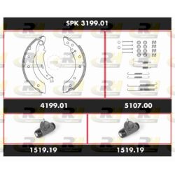 Stabdžių rinkinys, būgniniai stabdžiai ROADHOUSE SPK 3199.01