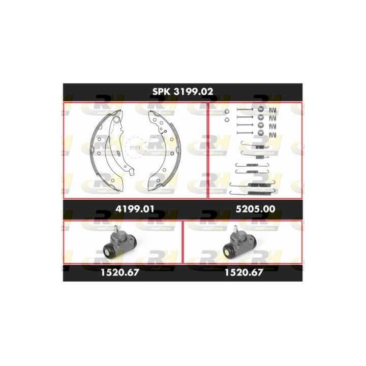 Stabdžių rinkinys, būgniniai stabdžiai ROADHOUSE SPK 3199.02