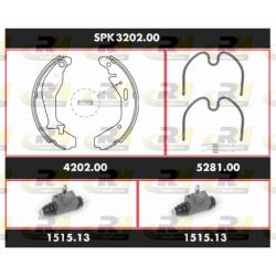 Stabdžių rinkinys, būgniniai stabdžiai ROADHOUSE SPK 3202.00