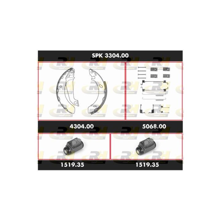 Stabdžių rinkinys, būgniniai stabdžiai ROADHOUSE SPK 3304.00