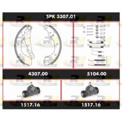 Stabdžių rinkinys, būgniniai stabdžiai ROADHOUSE SPK 3307.01