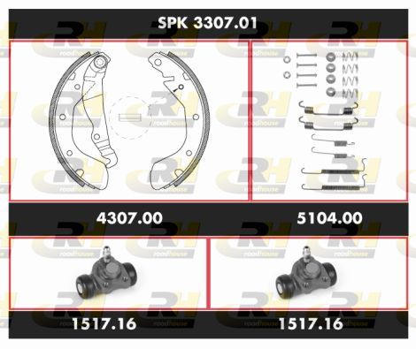 Stabdžių rinkinys, būgniniai stabdžiai ROADHOUSE SPK 3307.01