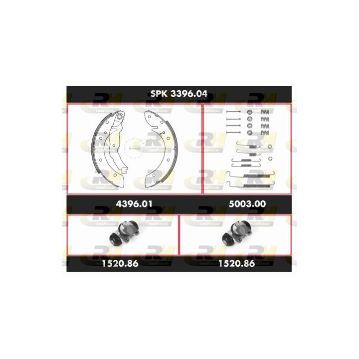 Stabdžių rinkinys, būgniniai stabdžiai ROADHOUSE SPK 3396.04
