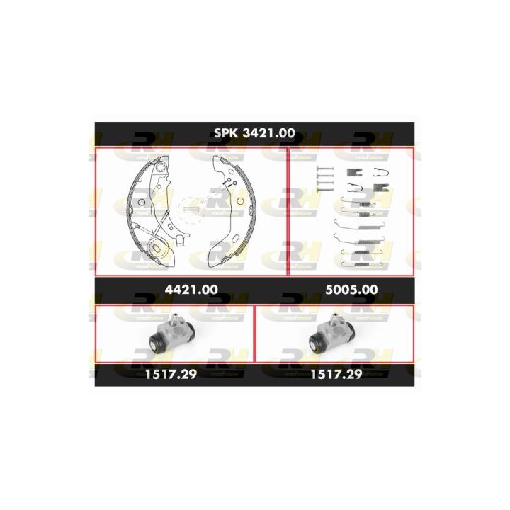 Stabdžių rinkinys, būgniniai stabdžiai ROADHOUSE SPK 3421.00