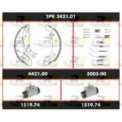 Stabdžių rinkinys, būgniniai stabdžiai ROADHOUSE SPK 3421.01