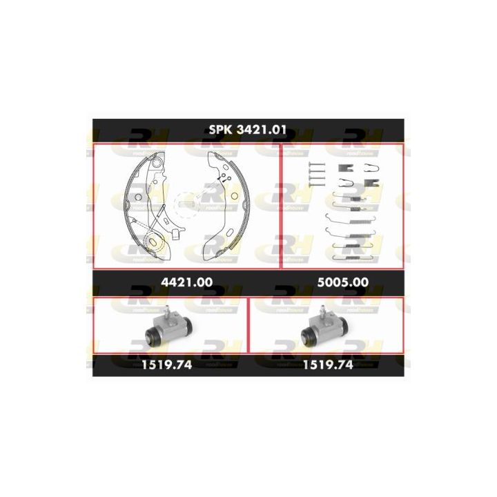 Stabdžių rinkinys, būgniniai stabdžiai ROADHOUSE SPK 3421.01