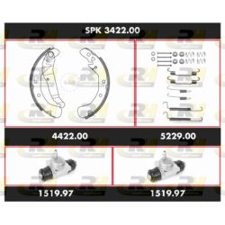Stabdžių rinkinys, būgniniai stabdžiai ROADHOUSE SPK 3422.00