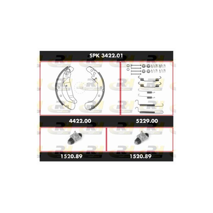 Stabdžių rinkinys, būgniniai stabdžiai ROADHOUSE SPK 3422.01