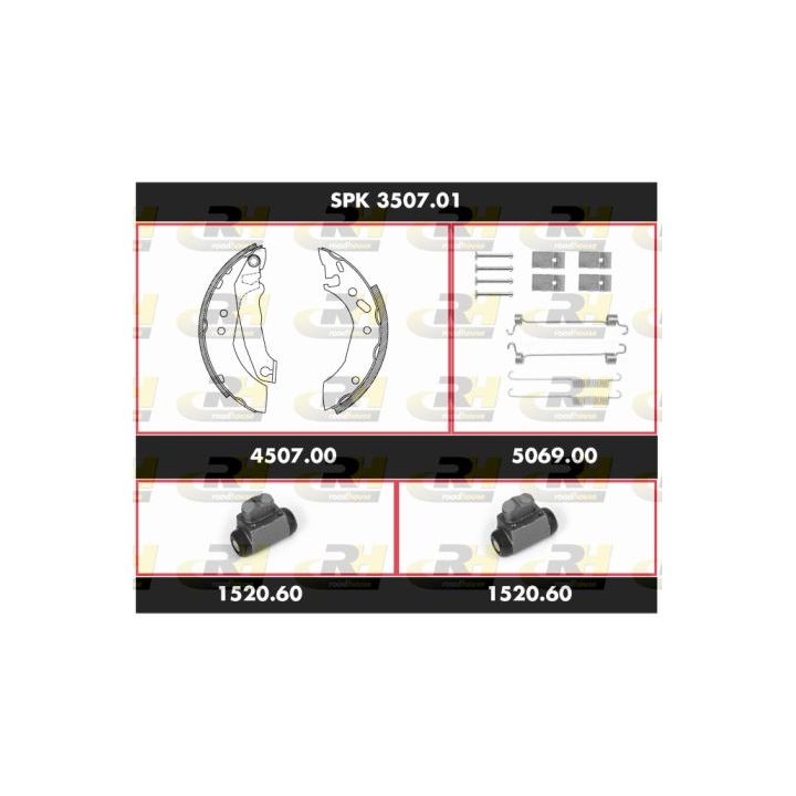 Stabdžių rinkinys, būgniniai stabdžiai ROADHOUSE SPK 3507.01