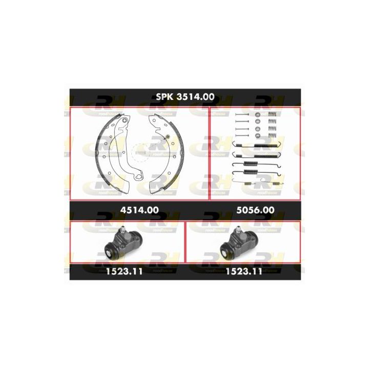 Stabdžių rinkinys, būgniniai stabdžiai ROADHOUSE SPK 3514.00