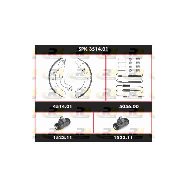 Stabdžių rinkinys, būgniniai stabdžiai ROADHOUSE SPK 3514.01