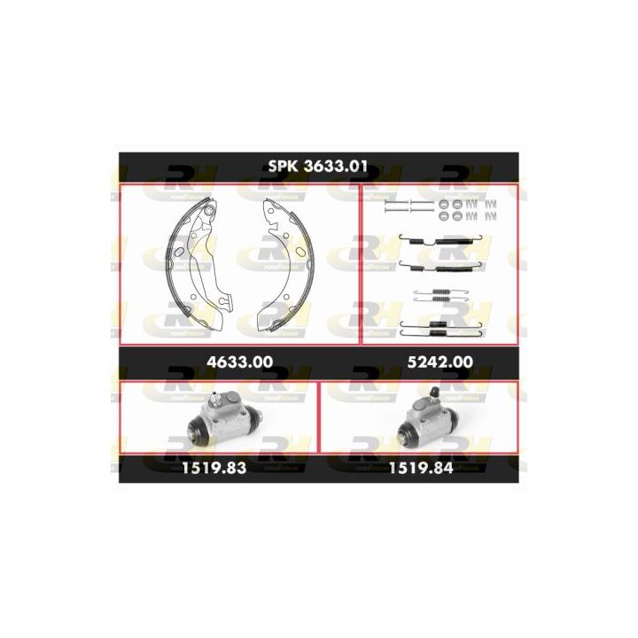 Stabdžių rinkinys, būgniniai stabdžiai ROADHOUSE SPK 3633.01