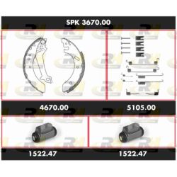 Stabdžių rinkinys, būgniniai stabdžiai ROADHOUSE SPK 3670.00