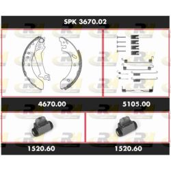 Stabdžių rinkinys, būgniniai stabdžiai ROADHOUSE SPK 3670.02