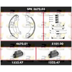 Stabdžių rinkinys, būgniniai stabdžiai ROADHOUSE SPK 3670.03