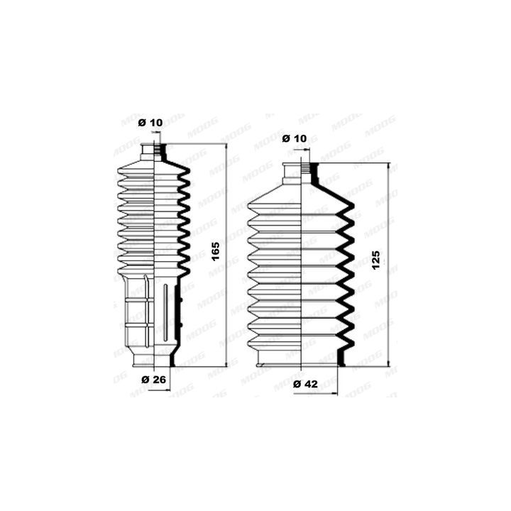Gofruotoji membrana, vairavimas MOOG K150001