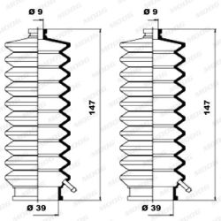 Gofruotoji membrana, vairavimas MOOG K150006