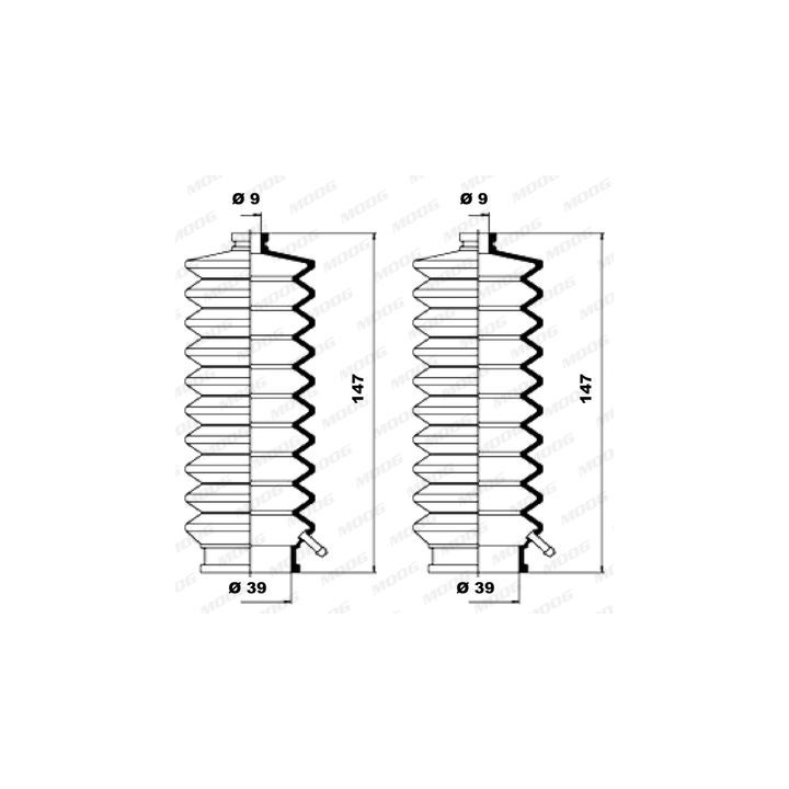 Gofruotoji membrana, vairavimas MOOG K150006