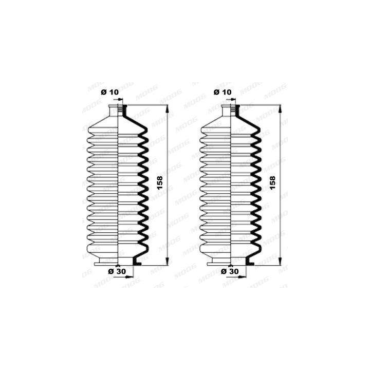 Gofruotoji membrana, vairavimas MOOG K150008