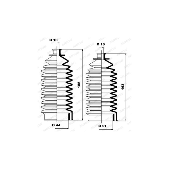 Gofruotoji membrana, vairavimas MOOG K150012