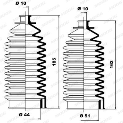 Gofruotoji membrana, vairavimas MOOG K150012