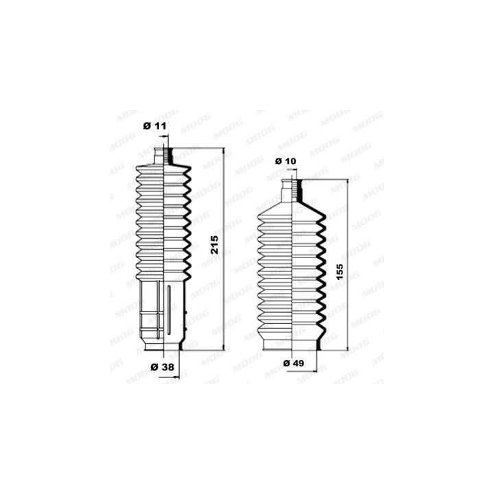 Gofruotoji membrana, vairavimas MOOG K150018