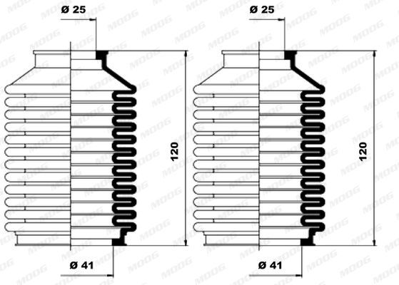 Gofruotoji membrana, vairavimas MOOG K150024