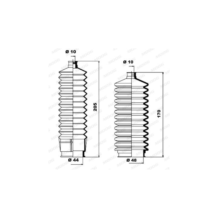 Gofruotoji membrana, vairavimas MOOG K150026