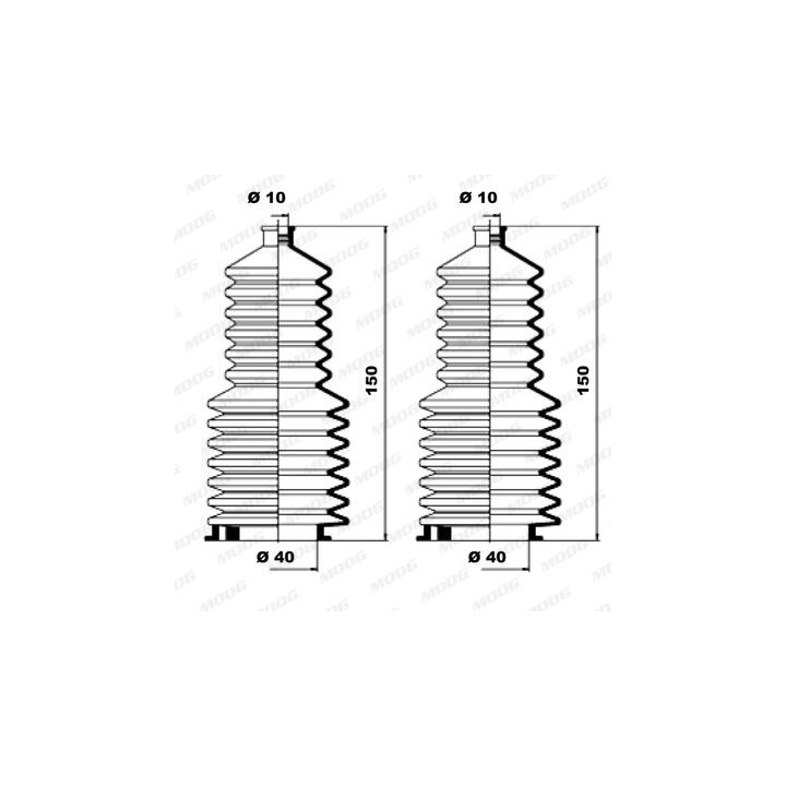 Gofruotoji membrana, vairavimas MOOG K150030