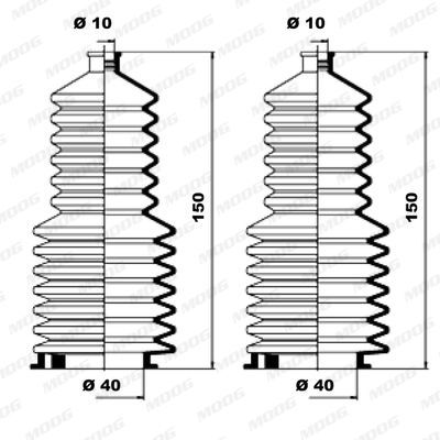 Gofruotoji membrana, vairavimas MOOG K150030