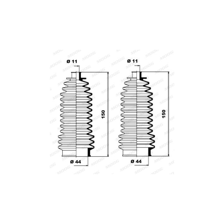 Gofruotoji membrana, vairavimas MOOG K150033